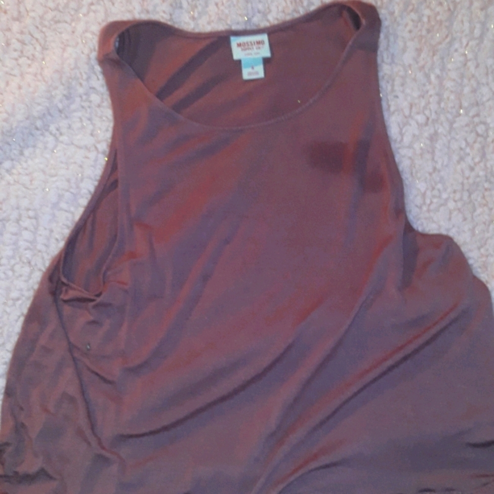 Red brown flowy tank top